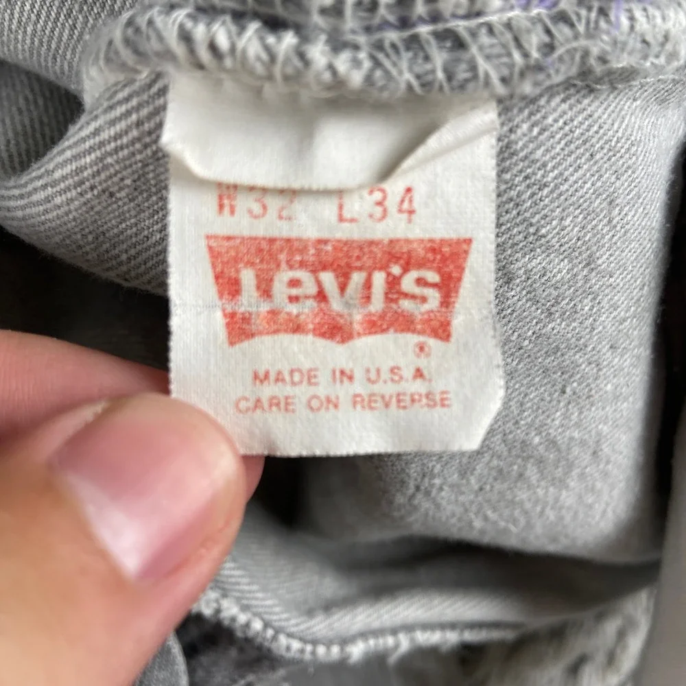 Vintage Levi's 501 Jeans Mens 32x34 (Fits 31x29) Grey Denim Straight Leg 90s USA